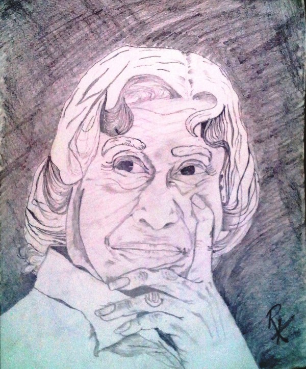 Pencil Sketch of Dr. APJ Abdul Kalam - DesiPainters.com
