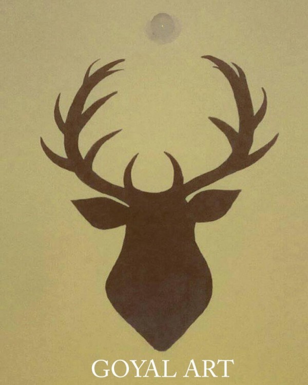 Acryl Painting of Deer - DesiPainters.com