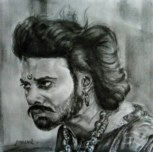 Pencil Sketch of Baahubali - DesiPainters.com