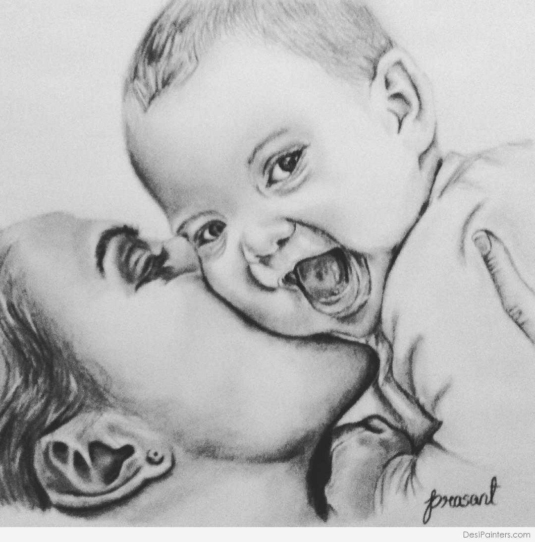 Mother and Child Drawings / Sketch by Stefan Pabst - Artist.com-tmf.edu.vn
