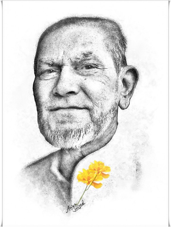Digital Painting of Honorable Musllim GU Saiyed Saheb - DesiPainters.com