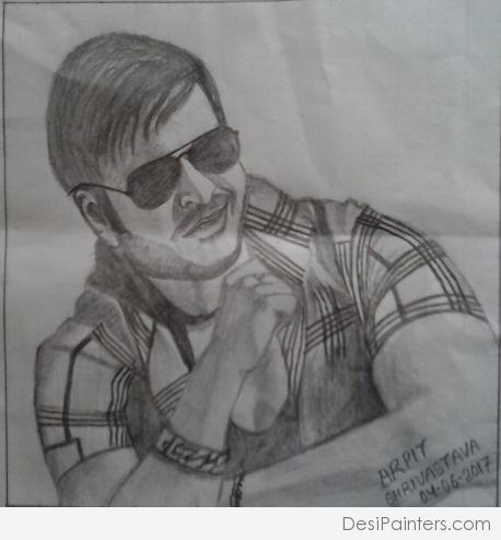 Pencil Sketch of Vivek Oberoi