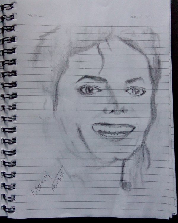Pencil Sketch of Michael Jackson - DesiPainters.com