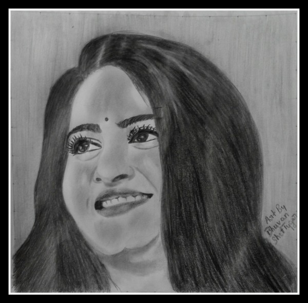 Pencil Sketch of Anushka Shetty