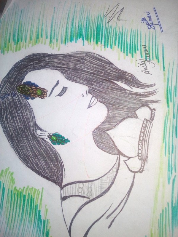 Beautiful Pencil Sketch Of Surbhi Jyoti - DesiPainters.com