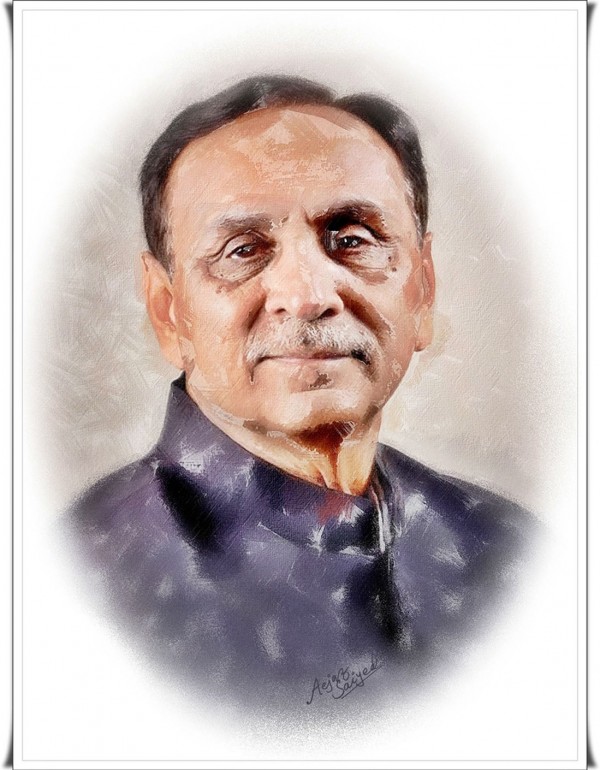 Brilliant Digital Painting Of Vijay Rupani - DesiPainters.com