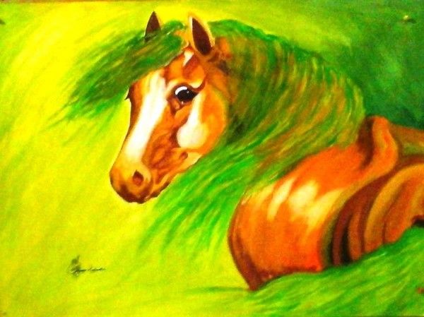 Acryl Painting Of Horse