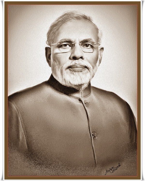 Excellent Digital Painting Of Narendra Modi