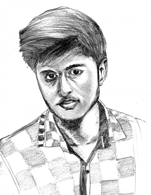 Pencil Sketch Of Subhodip Ghosh - DesiPainters.com