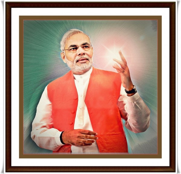 Beautiful Digital Painting Of Narendra Modi - DesiPainters.com