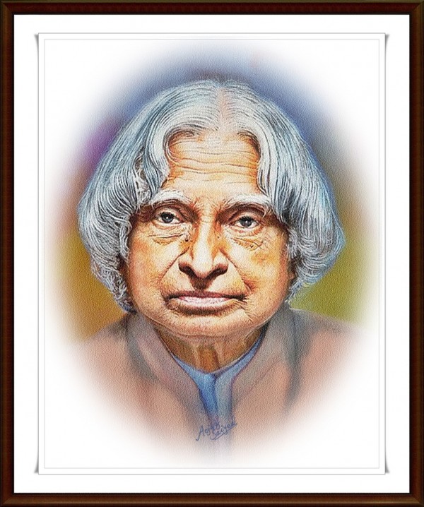 Mixed Painting Of Dr. A.P.J.Abdul Kalam