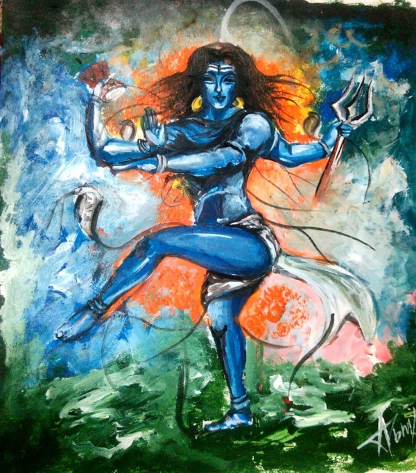 Wonderful Acryl Painting Of Natraj - DesiPainters.com