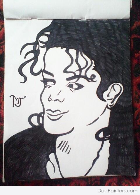 Beautiful Pencil Sketch Of Michael Jackson - DesiPainters.com