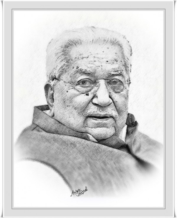 Mixed Painting Of Keshubhai Patel - DesiPainters.com