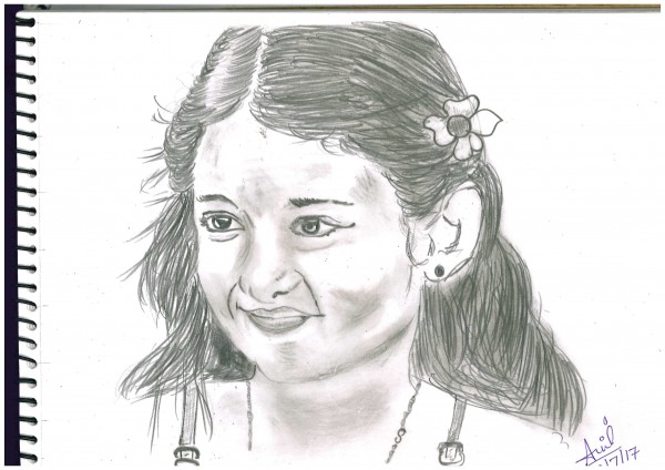 Pencil Sketch Of Munni From Bajrangi Bhaijan Movie - DesiPainters.com