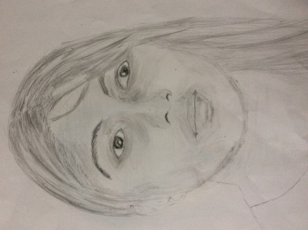 Pencil Sketch Of Simple Girl - DesiPainters.com