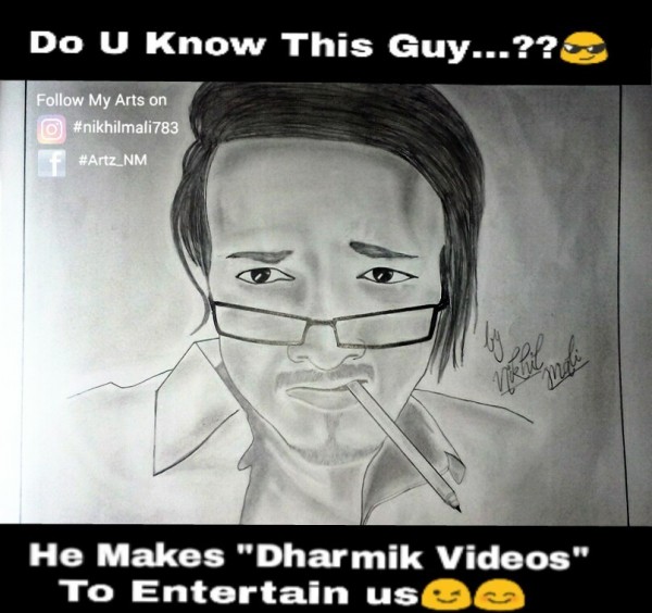 Pencil Sketch Of Bhuvan Bam - DesiPainters.com