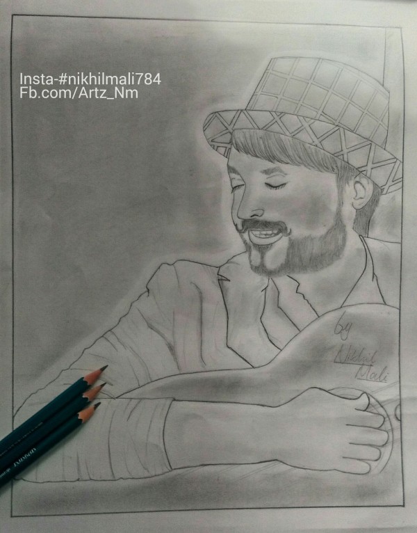 Beautiful Pencil Sketch Of Mohit Gaur - DesiPainters.com