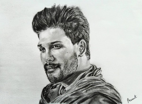 Pencil Sketch Of Allu Arjun - DesiPainters.com