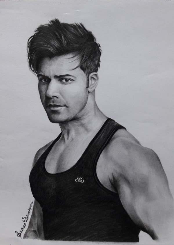 Awesome Varun Dhawan Pencil Sketch By Saurav