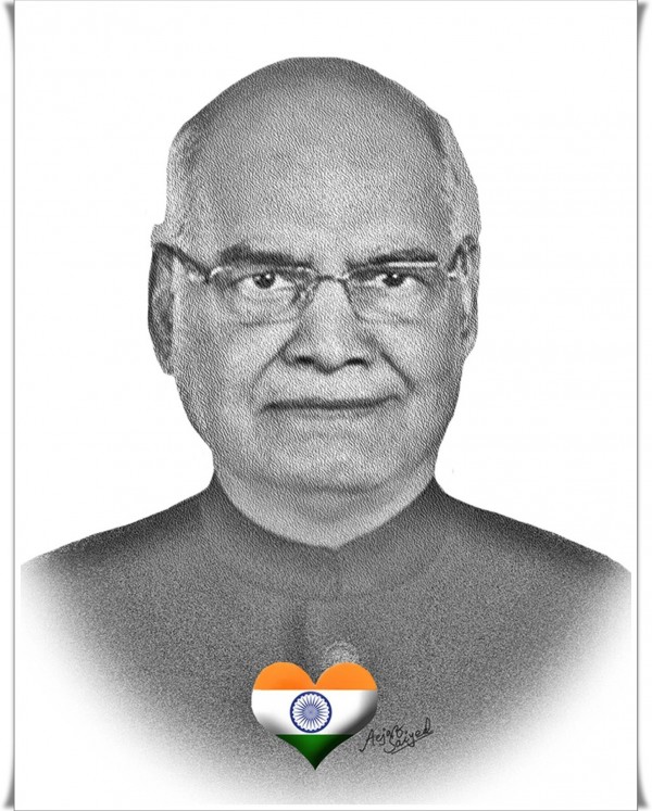 Digital Painting Of His Excellency RamNath Kovind - DesiPainters.com