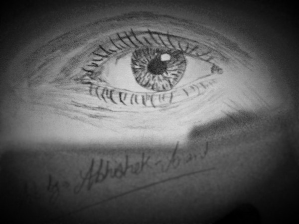Amazing Pencil Sketch Of Eye - DesiPainters.com