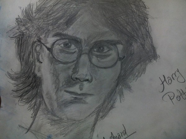 Pencil Sketch Of Harry Potter - DesiPainters.com