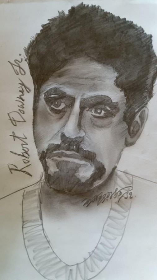 Beautiful Pencil Sketch Of Robert Downey Jr. - DesiPainters.com