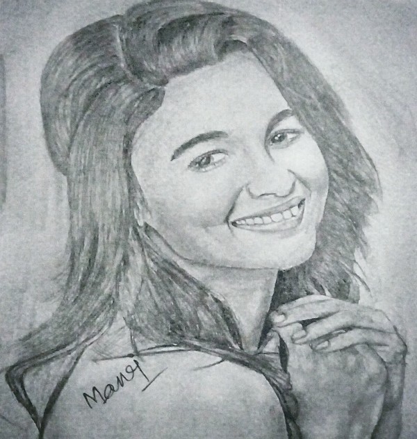 Pencil Sketch Of Alia Bhatt - DesiPainters.com