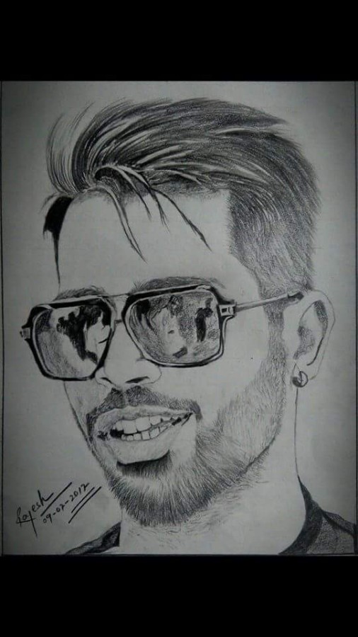 Amazing Pencil Sketch Of Hardik Pandya