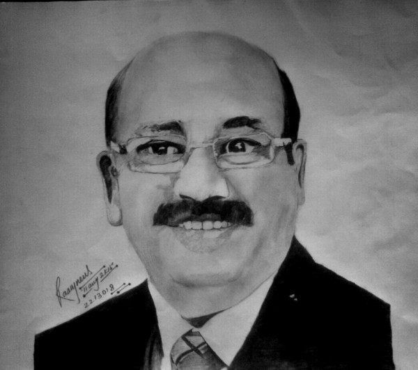 Pencil Sketch Of Moti Lal Jindal - DesiPainters.com