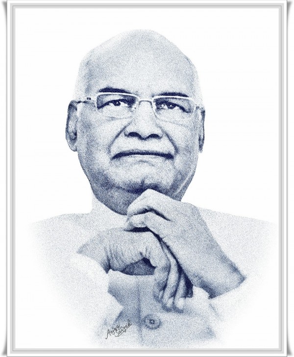 Digital Painting Of RamNath Kovind - DesiPainters.com