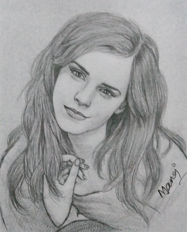 Beautiful Pencil Sketch Of Emma Watson