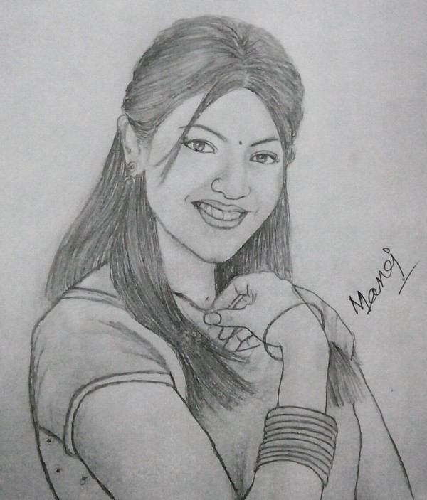 Pencil Sketch Of Kajal Aggarwal