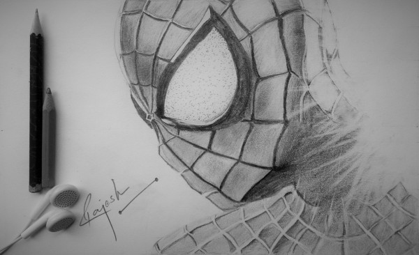 Awesome Pencil Sketch Of Spider Man