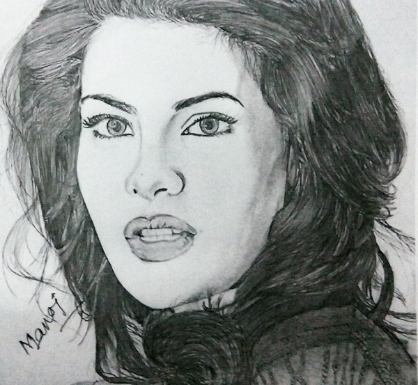 Amazing Pencil Sketch Of Jacqueline Fernandez