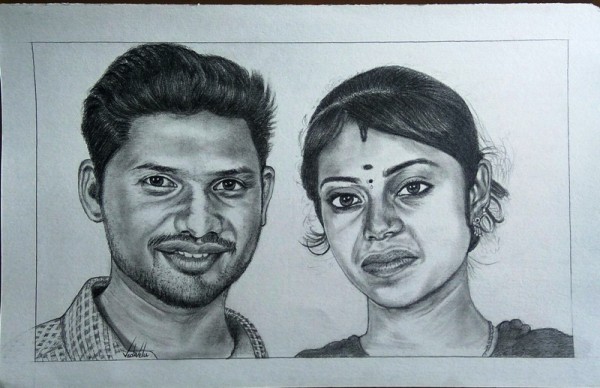 Beautiful Pencil Sketch Of Couple