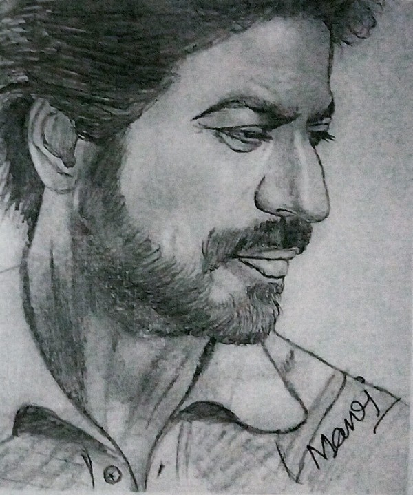 Great Pencil Sketch Of Shah Rukh Khan - DesiPainters.com