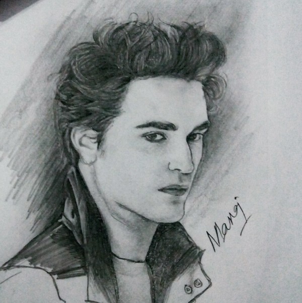 Great Pencil Sketch Of Robert Pattinson - DesiPainters.com