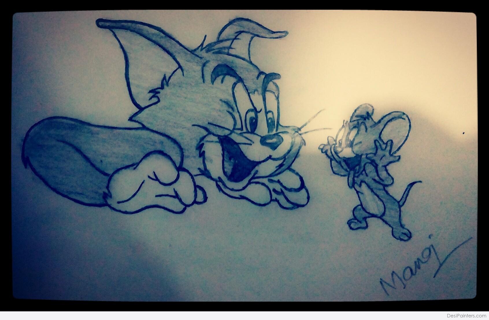 Tom & Jerry Drawing by Byron Vaughns - CharityStars