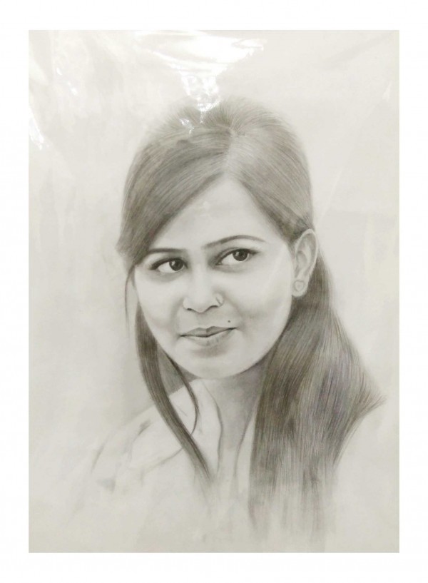 Awesome Pencil Sketch Of Girl - DesiPainters.com