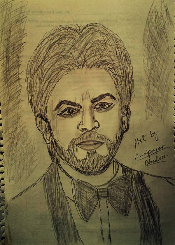 Pencil Sketch Of Shah Rukh Khan