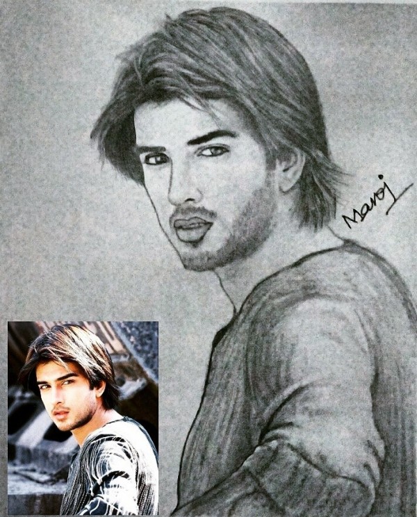 Pencil Sketch Of Imran Abbas - DesiPainters.com