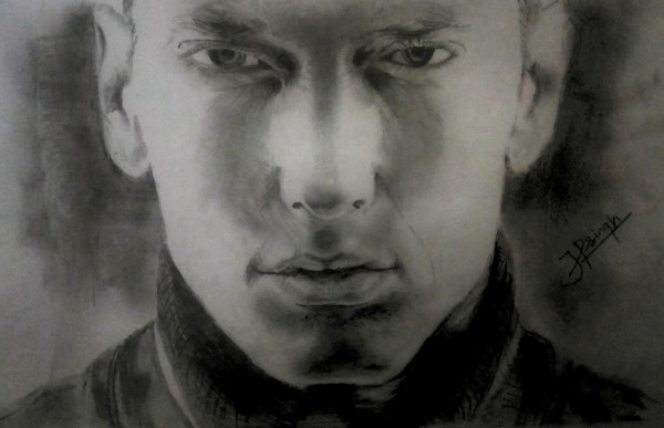 Wonderful Pencil Sketch Of Eminem - DesiPainters.com