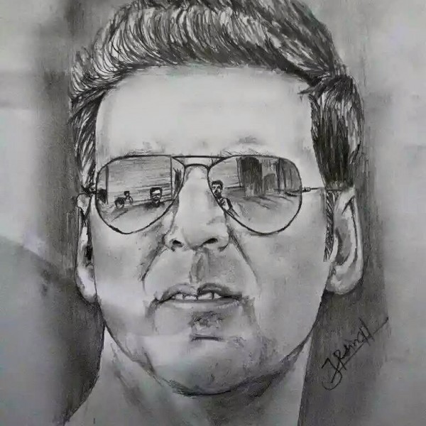 Oil Painting Of Akshay Kumar - DesiPainters.com