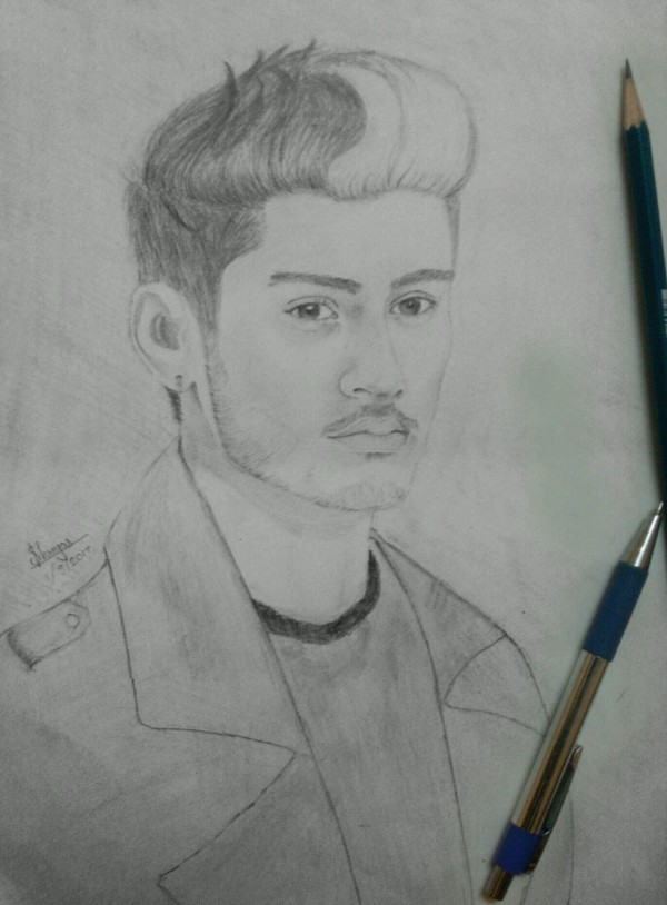 Brilliant Pencil Sketch Of Zyan Malik