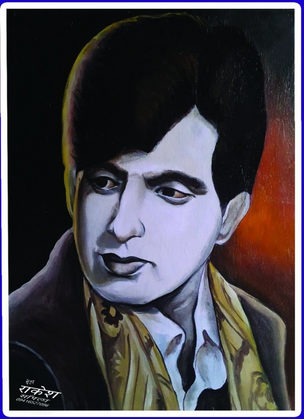 Superb Oil Painting Of Dilip Kumar Ji - DesiPainters.com