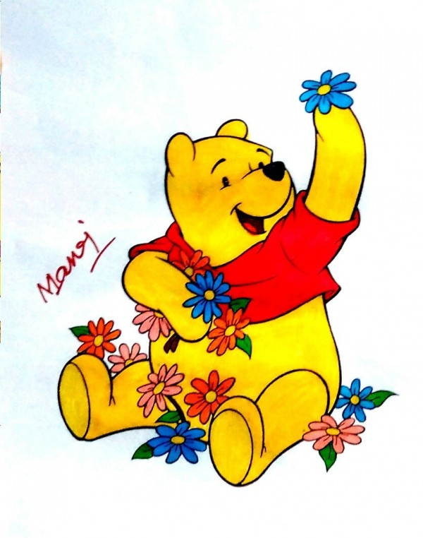 Best Pencil Color Art Of Pooh