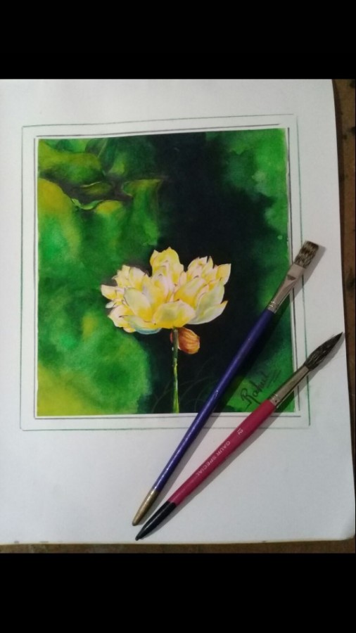 Watercolor Painting Of Flower