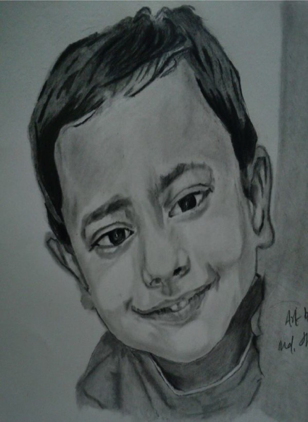 Pencil Sketch Of Little Boy